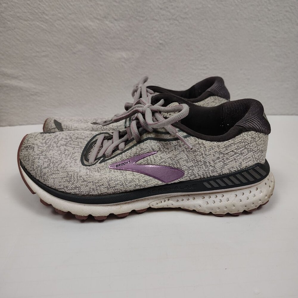 Brooks Adrenaline GTS 20 Running Shoes Womens 6.5 Gray Purple
